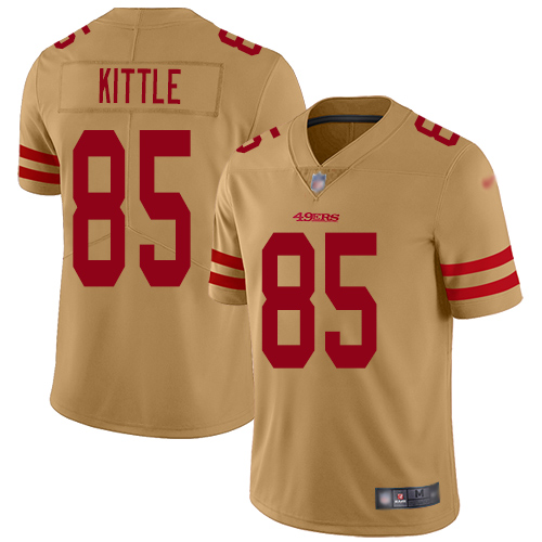 San Francisco 49ers Limited Gold Men George Kittle NFL Jersey #85 Inverted Legend